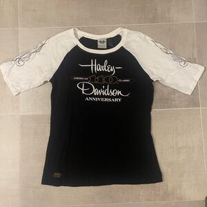 Harley-Davidson Women's Black and White Anniversary Tee